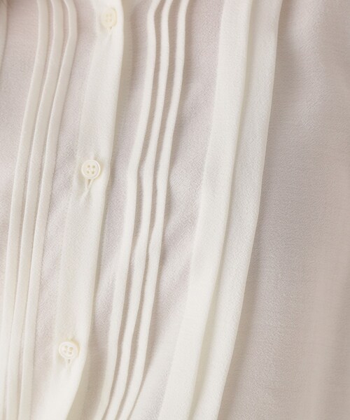 COUP DE CHANCE（クードシャンス）の「◆【洗える／シアー素材】タックデザインブラウス（シャツ/ブラウス・レディース・ネイビー/ホワイト/ベビーピンク・34/36/38/40）」の12枚目の写真