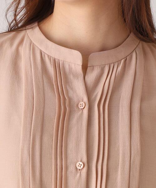 COUP DE CHANCE（クードシャンス）の「◆【洗える／シアー素材】タックデザインブラウス（シャツ/ブラウス・レディース・ネイビー/ホワイト/ベビーピンク・34/36/38/40）」の6枚目の写真