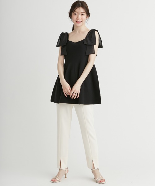 CELFORD(セルフォード)の「リボンショルダーペプラムニットプルオーバー(ニット/セーター・レディース・ブラック/ミント/モカ・FREE)」の16枚目の写真