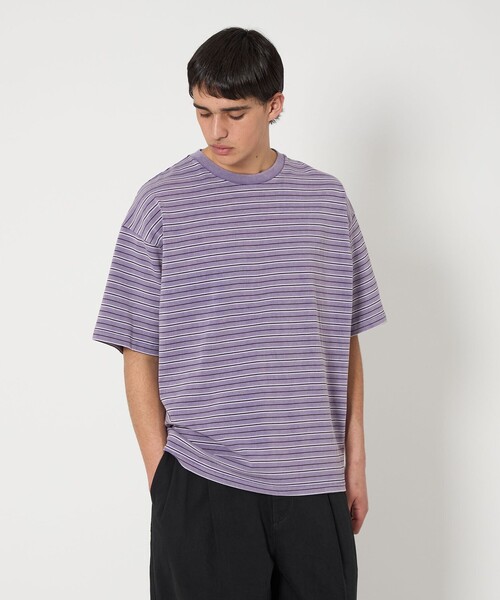 ケミカル ボーダー クルーネック Tシャツ（Tシャツ/カットソー