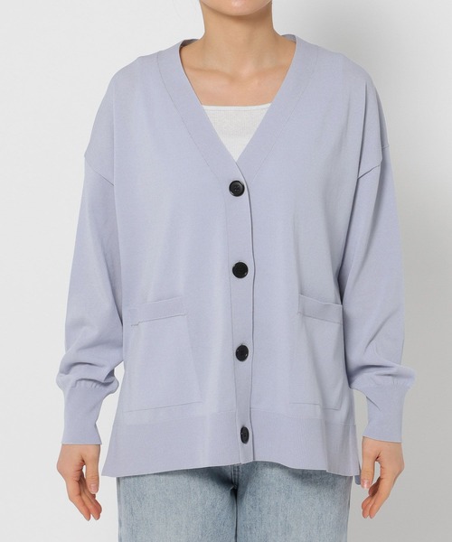 GLOBAL WORK（グローバルワーク）の「スッキレイさらさらVネックカーディガン長袖/288073（カーディガン/ボレロ・レディース・ホワイト×ブラック/ライトグリーン/ブラック系その他/ベージュ系その他/シルバー系その他/サックスブルー/グレイッシュベージュ・LARGE/MEDIUM/SMALL）」の17枚目の写真