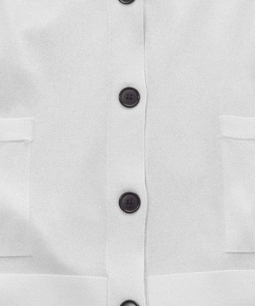 GLOBAL WORK（グローバルワーク）の「スッキレイさらさらVネックカーディガン長袖/288073（カーディガン/ボレロ・レディース・ホワイト×ブラック/ライトグリーン/ブラック系その他/ベージュ系その他/シルバー系その他/サックスブルー/グレイッシュベージュ・LARGE/MEDIUM/SMALL）」の10枚目の写真