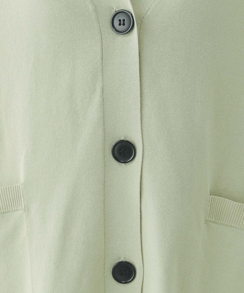 GLOBAL WORK（グローバルワーク）の「スッキレイさらさらVネックカーディガン長袖/288073（カーディガン/ボレロ・レディース・ホワイト×ブラック/ライトグリーン/ブラック系その他/ベージュ系その他/シルバー系その他/サックスブルー/グレイッシュベージュ・LARGE/MEDIUM/SMALL）」の12枚目の写真