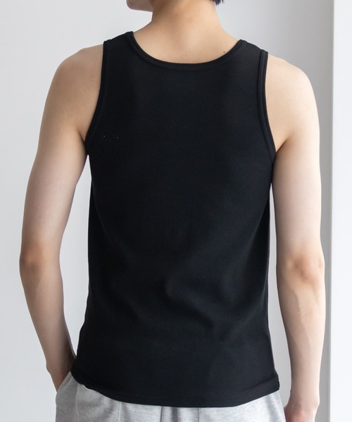 NAVY(ネイビー)の「NAVY テレコタンクトップ(タンクトップ・メンズ・ホワイト/ブラック/杢グレー/チャコールグレー・S/M/L/XL)」の13枚目の写真