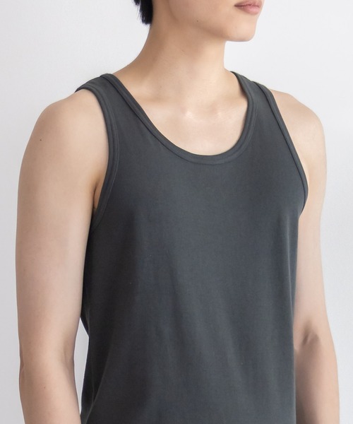 NAVY(ネイビー)の「NAVY テレコタンクトップ(タンクトップ・メンズ・ホワイト/ブラック/杢グレー/チャコールグレー・S/M/L/XL)」の14枚目の写真