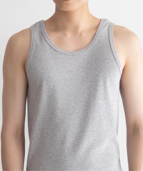 NAVY(ネイビー)の「NAVY テレコタンクトップ(タンクトップ・メンズ・ホワイト/ブラック/杢グレー/チャコールグレー・S/M/L/XL)」の17枚目の写真