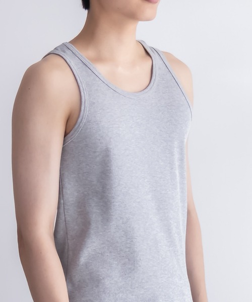 NAVY(ネイビー)の「NAVY テレコタンクトップ(タンクトップ・メンズ・ホワイト/ブラック/杢グレー/チャコールグレー・S/M/L/XL)」の18枚目の写真