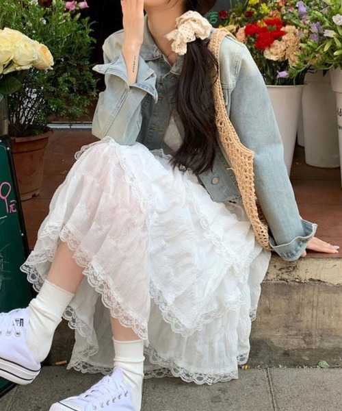 SPIGA(スピーガ)の「レースティアードキャミロングワンピース(ワンピース・レディース・ホワイト・SMALL/MEDIUM/LARGE/X-LARGE)」の4枚目の写真