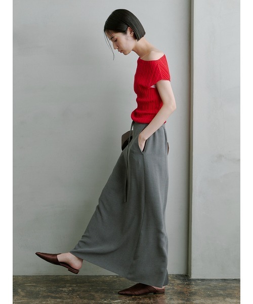 MIESROHE（ミースロエ）の「ﾍﾞﾙﾄﾏｷｼｽｶｰﾄ（スカート・レディース・グレー/ワインレッド/ブラック・0/1）」の14枚目の写真