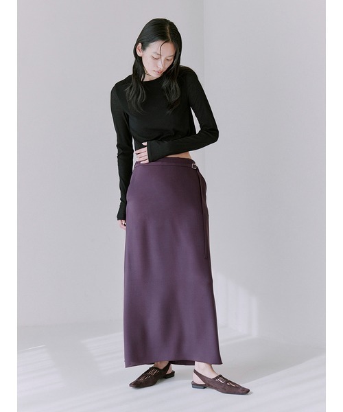 MIESROHE（ミースロエ）の「ﾍﾞﾙﾄﾏｷｼｽｶｰﾄ（スカート・レディース・グレー/ワインレッド/ブラック・0/1）」の17枚目の写真