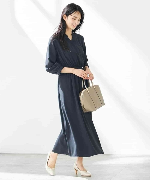 a.v.v（アーヴェヴェ）の「カシュクールワンピース（ワンピース・レディース・ネイビー・36/38/40/42/34）」の2枚目の写真