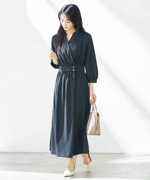 a.v.v（アーヴェヴェ）の「カシュクールワンピース（ワンピース・レディース・ネイビー・36/38/40/42/34）」の3枚目の写真