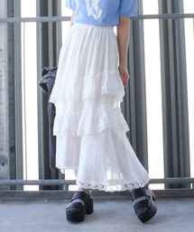 SpRay | シワ加工フリルロングスカート(スカート)