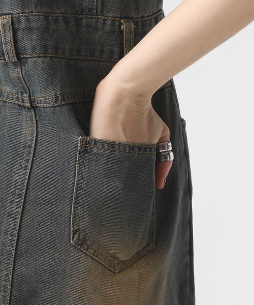 FOREVER 21（フォーエバー トゥエンティーワン）の「【2025SS】半袖ヴィンテージライクデニムワンピース（ワンピース・レディース・ネイビー/ブルー・SMALL/MEDIUM）」の18枚目の写真