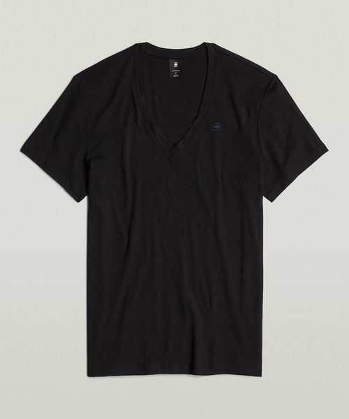 G-STAR(ジースター)の「BASE V-NECK T-SHIRT 2-PACK/ベーシックデザインVネックパックTシャツ/2枚組(Tシャツ/カットソー・メンズ・ダークブラック/ホワイト・MEDIUM/SMALL/LARGE)」の7枚目の写真