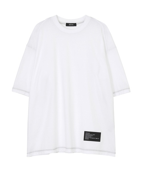 【新品】ZUCCa / スクエアロゴジャージィ / カットソー ホワイト ZUCCa / S スクエアロゴジャージィ / ワンピース(M black(26