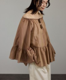 SALON adam et rope' | コットンシルクレジェールフレアブラウス(シャツ/ブラウス)