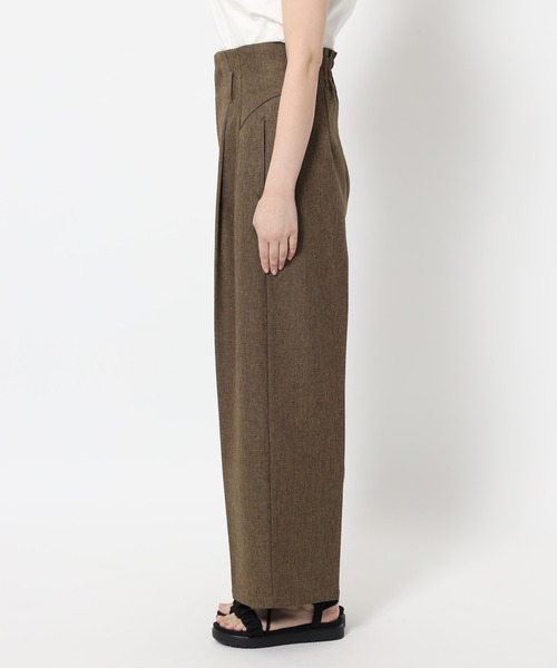 mysty woman（ミスティウーマン）の「［追加1］パターン切り替えストレートパンツ 497415（その他パンツ・レディース・グレー/ベージュ/ブラウン・FREE）」の12枚目の写真