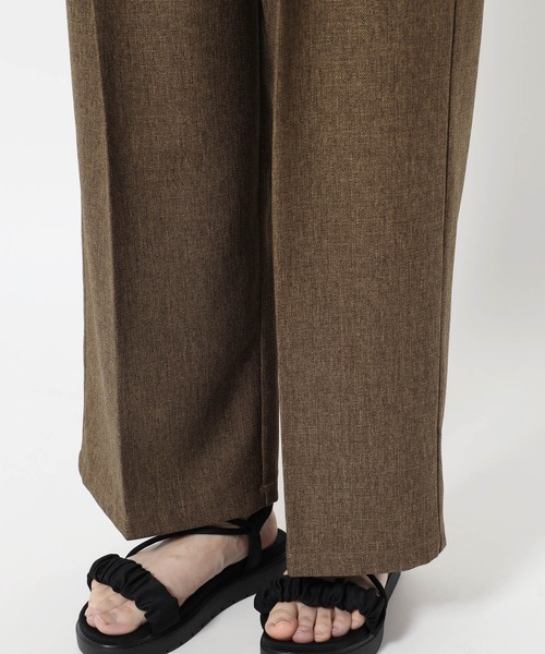 mysty woman（ミスティウーマン）の「［追加1］パターン切り替えストレートパンツ 497415（その他パンツ・レディース・グレー/ベージュ/ブラウン・FREE）」の17枚目の写真