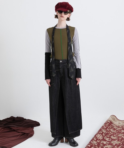 AULA AILA(アウラアイラ)の「カラーブロックトップス(Tシャツ/カットソー・レディース・ブラック/ブルー/ライトグレー・0)」の20枚目の写真