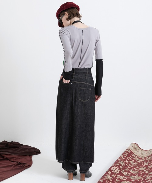 AULA AILA(アウラアイラ)の「カラーブロックトップス(Tシャツ/カットソー・レディース・ブラック/ブルー/ライトグレー・0)」の15枚目の写真