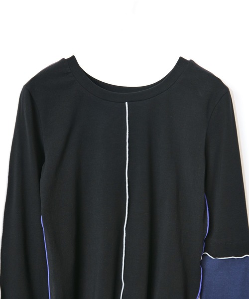 AULA AILA(アウラアイラ)の「カラーブロックトップス(Tシャツ/カットソー・レディース・ブラック/ブルー/ライトグレー・0)」の14枚目の写真