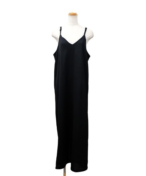 CLOTHY(クロシィ)の「【コーディネートいろいろ広がる♪】フクレキャミワンピース(ワンピース・レディース・チャコールグレー/ブラック・MEDIUM)」の11枚目の写真