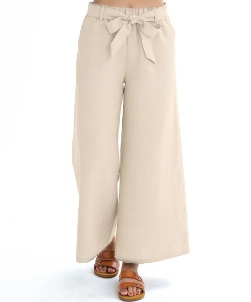 BILLABONG(ビラボン)の「BILLABONG レディース 【CHILLWEAR】 POLY LINEN LONG PANTS ロングパンツ 【2025年夏モデル】/ビラボンセットアップ対応ウエストゴムロングワイドパンツ(その他パンツ・レディース・ベージュ/ピンク系その他・MEDIUM/LARGE)」の12枚目の写真