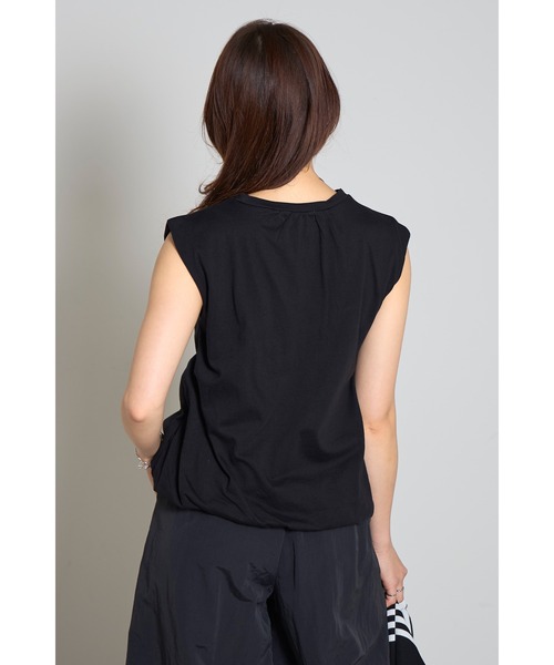 &. NOSTALGIA（アンドドットノスタルジア）の「バルーンノースリTシャツ（Tシャツ/カットソー・レディース・ブラック/オフホワイト/ネイビー・M）」の6枚目の写真