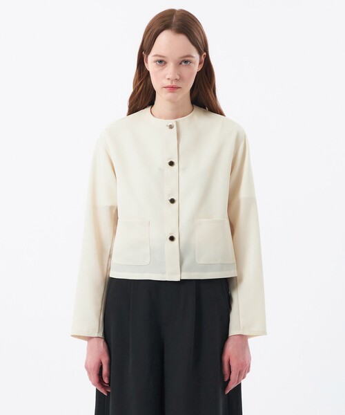 MACKINTOSH PHILOSOPHY（ﾏｯｷﾝﾄｯｼｭ ﾌｨﾛｿﾌｨｰ）の「ROYTONジャケット（カーディガン/ボレロ・レディース・ホワイト系その他/ブラック・36/40/38）」の5枚目の写真