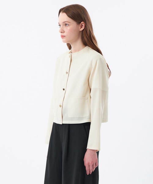 MACKINTOSH PHILOSOPHY（ﾏｯｷﾝﾄｯｼｭ ﾌｨﾛｿﾌｨｰ）の「ROYTONジャケット（カーディガン/ボレロ・レディース・ホワイト系その他/ブラック・36/40/38）」の6枚目の写真