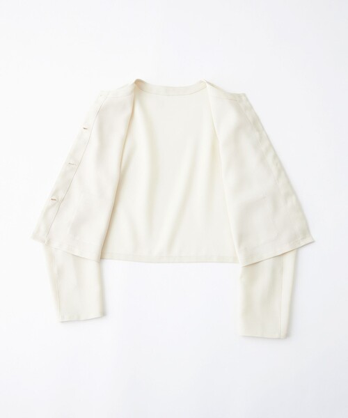 MACKINTOSH PHILOSOPHY（ﾏｯｷﾝﾄｯｼｭ ﾌｨﾛｿﾌｨｰ）の「ROYTONジャケット（カーディガン/ボレロ・レディース・ホワイト系その他/ブラック・36/40/38）」の10枚目の写真