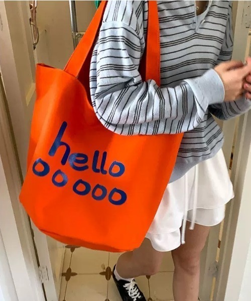 Vipoa(ヴィポア)の「helloロゴトートバッグ(トートバッグ・レディース・パープル/ブルー/ホワイト/レッド/ブラック/オレンジ/レッド系その他/ブルー系その他/グリーン系その他・FREE)」の11枚目の写真