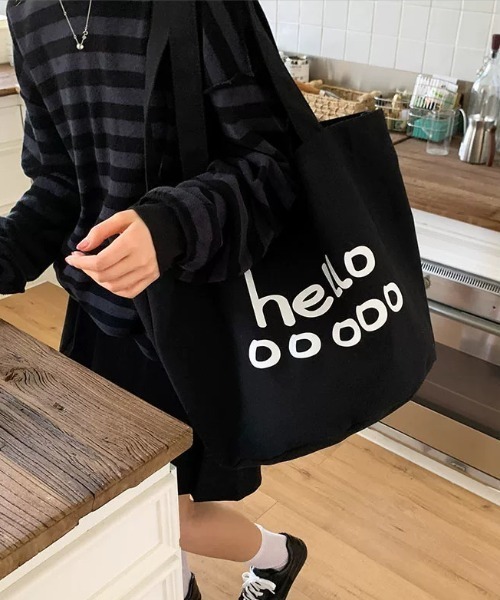 Vipoa(ヴィポア)の「helloロゴトートバッグ(トートバッグ・レディース・パープル/ブルー/ホワイト/レッド/ブラック/オレンジ/レッド系その他/ブルー系その他/グリーン系その他・FREE)」の19枚目の写真
