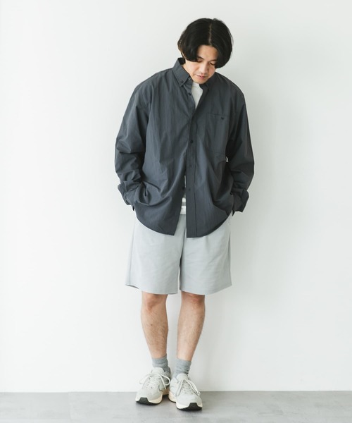 URBAN RESEARCH DOORS（アーバンリサーチドアーズ）の「『吸水速乾/接触冷感/イージーケア』クイックドライ ワッフルメッシュ ショーツ（その他パンツ・メンズ・ブラック/ブルー系その他/ライトグレー・MEDIUM/LARGE）」の7枚目の写真