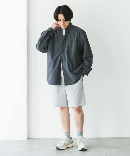 URBAN RESEARCH DOORS（アーバンリサーチドアーズ）の「『吸水速乾/接触冷感/イージーケア』クイックドライ ワッフルメッシュ ショーツ（その他パンツ・メンズ・ブラック/ブルー系その他/ライトグレー・MEDIUM/LARGE）」の8枚目の写真