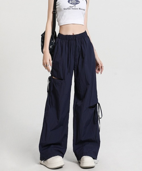 gossip!ロサンゼルス(ゴシップロサンゼルス)の「Y2Kガーリー*速乾ストレートカーゴパンツ(カーゴパンツ・レディース・ネイビー・FREE)」の8枚目の写真