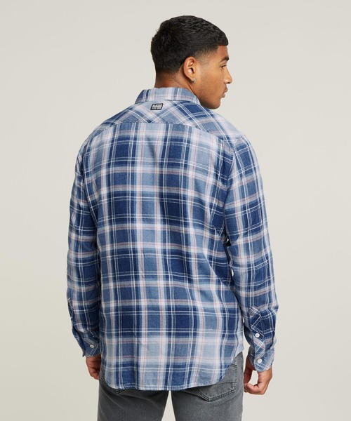 G-STAR（ジースター）の「MARINE SLIM SHIRT/ミリタリーディテールライトウェイトチェックシャツ（シャツ/ブラウス・メンズ・チェック・X-LARGE/MEDIUM/LARGE）」の3枚目の写真
