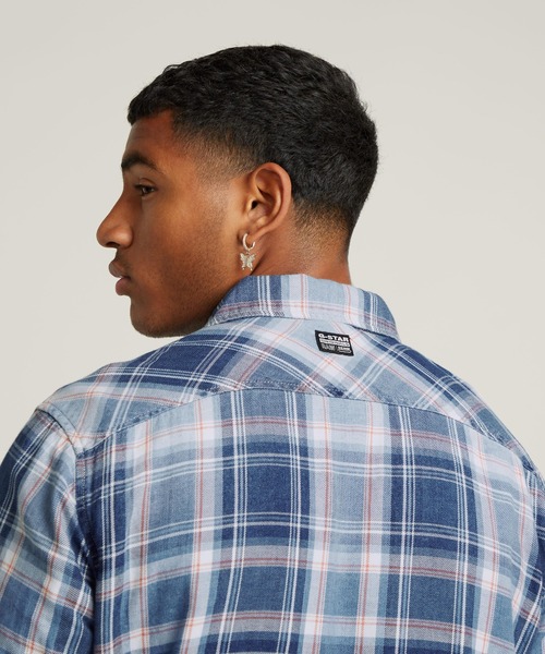 G-STAR（ジースター）の「MARINE SLIM SHIRT/ミリタリーディテールライトウェイトチェックシャツ（シャツ/ブラウス・メンズ・チェック・X-LARGE/MEDIUM/LARGE）」の6枚目の写真