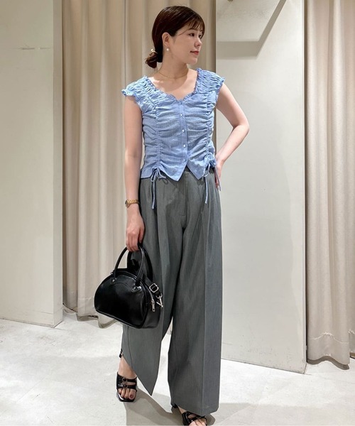 FREE'S MART(フリーズマート)の「◆ドロストリボンフレンチブラウス(シャツ/ブラウス・レディース・ブラック/ブルー/イエロー/ホワイト・FREE)」の15枚目の写真