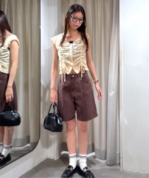 FREE'S MART(フリーズマート)の「◆ドロストリボンフレンチブラウス(シャツ/ブラウス・レディース・ブラック/ブルー/イエロー/ホワイト・FREE)」の20枚目の写真