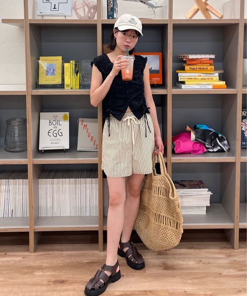 FREE'S MART(フリーズマート)の「◆ドロストリボンフレンチブラウス(シャツ/ブラウス・レディース・ブラック/ブルー/イエロー/ホワイト・FREE)」の21枚目の写真