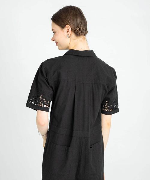 URBAN RESEARCH Sonny Label(アーバンリサーチサニーレーベル)の「エンブロイダリーコットンオールインワン(サロペット/オーバーオール・レディース・ブラック/ブラウン系その他・36/38)」の6枚目の写真