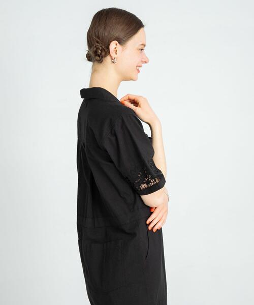 URBAN RESEARCH Sonny Label(アーバンリサーチサニーレーベル)の「エンブロイダリーコットンオールインワン(サロペット/オーバーオール・レディース・ブラック/ブラウン系その他・36/38)」の7枚目の写真