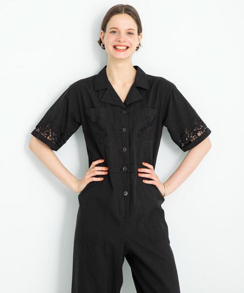 URBAN RESEARCH Sonny Label(アーバンリサーチサニーレーベル)の「エンブロイダリーコットンオールインワン(サロペット/オーバーオール・レディース・ブラック/ブラウン系その他・36/38)」の9枚目の写真