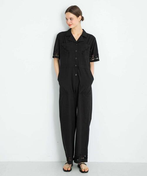 URBAN RESEARCH Sonny Label(アーバンリサーチサニーレーベル)の「エンブロイダリーコットンオールインワン(サロペット/オーバーオール・レディース・ブラック/ブラウン系その他・36/38)」の10枚目の写真