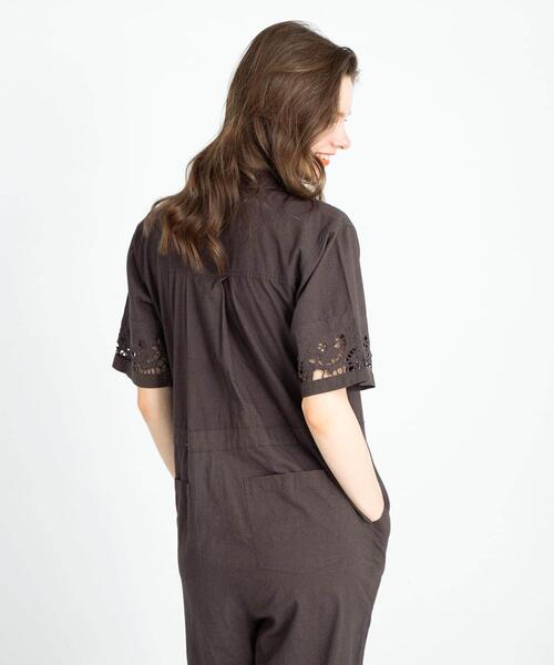 URBAN RESEARCH Sonny Label(アーバンリサーチサニーレーベル)の「エンブロイダリーコットンオールインワン(サロペット/オーバーオール・レディース・ブラック/ブラウン系その他・36/38)」の21枚目の写真