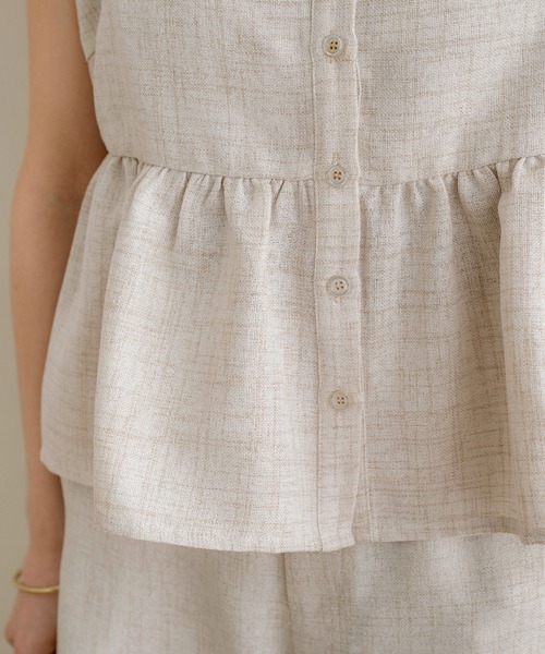 NOAHL（ノアル）の「【NOAHL】MIXリネンライクキャミソールビスチェ（キャミソール・レディース・ライトベージュ/ブラック・FREE）」の10枚目の写真