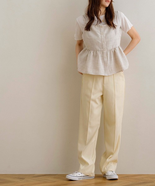 NOAHL（ノアル）の「【NOAHL】MIXリネンライクキャミソールビスチェ（キャミソール・レディース・ライトベージュ/ブラック・FREE）」の12枚目の写真