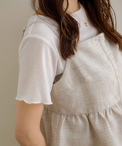 NOAHL（ノアル）の「【NOAHL】MIXリネンライクキャミソールビスチェ（キャミソール・レディース・ライトベージュ/ブラック・FREE）」の20枚目の写真